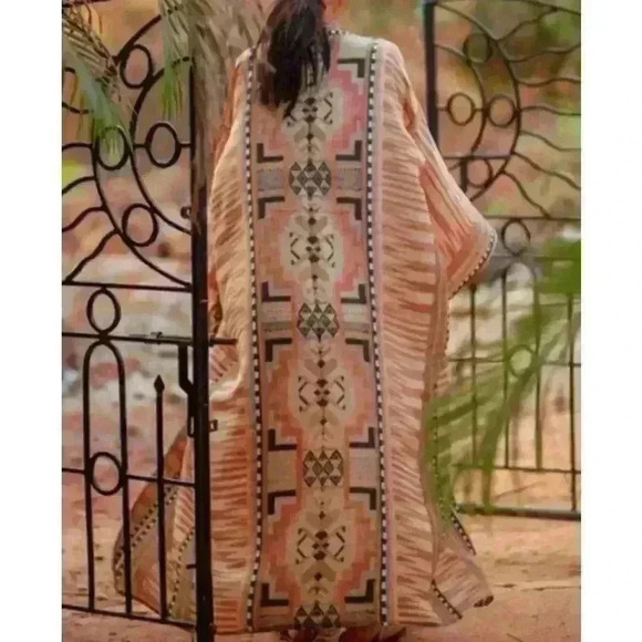 VINTAGE BOHEMIAN ROBE KIMONO - Picture 7 of 15